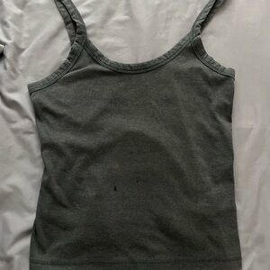 Women's Grey Cotton Tank Top
